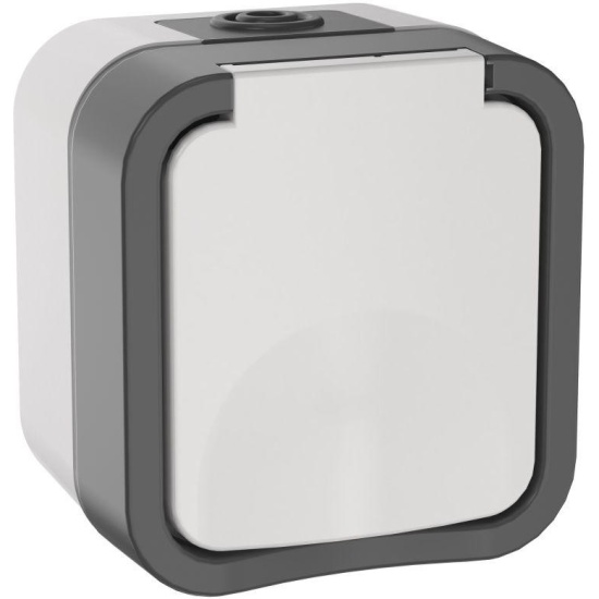 Розетка EK TORS 1-я с з/к кр. 16А IP55 TS320 белый