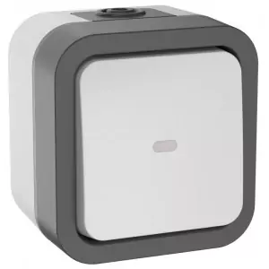 Выключ. IEK TORS однокл. с ин. 10А IP55 TS302 белый