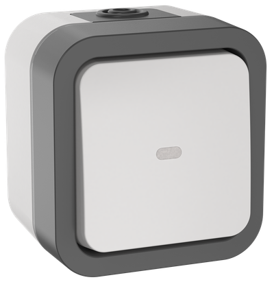 Переключатель одноклавишный с индикацией IEK TORS 10А IP55 TS202 белый
