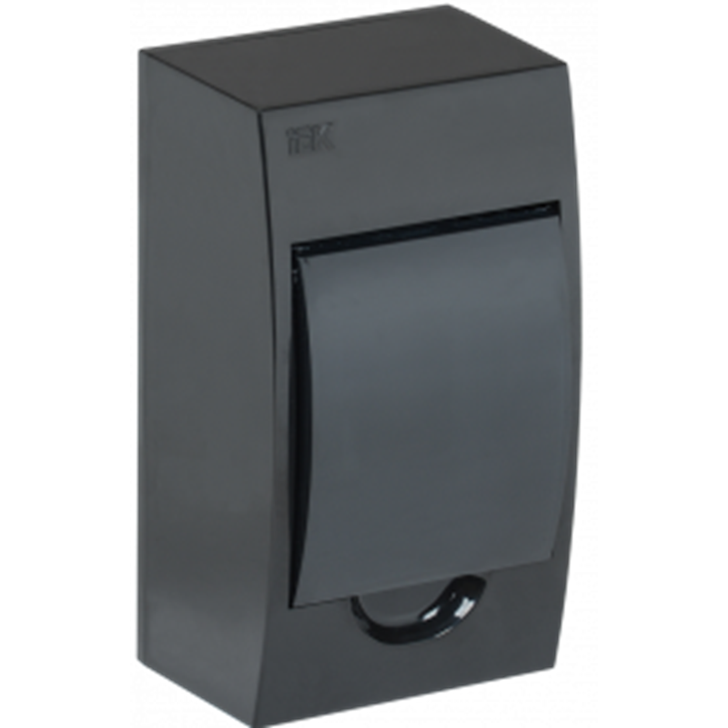 Корпус модульный IEK пластиковый навесной ЩРН-П-4 черный IP41 купить с доставкой по РФ