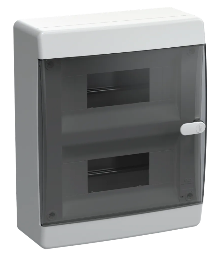 Корпус пластиковый IEK UNION Compact ЩРН-П-18 IP41 черная прозрачная дверь
