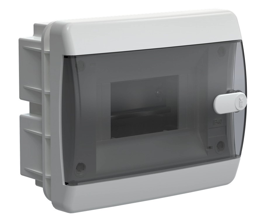 Корпус пластиковый IEK ЩРВ-П-6 IP41 черная прозрачная дверь UNION Compact