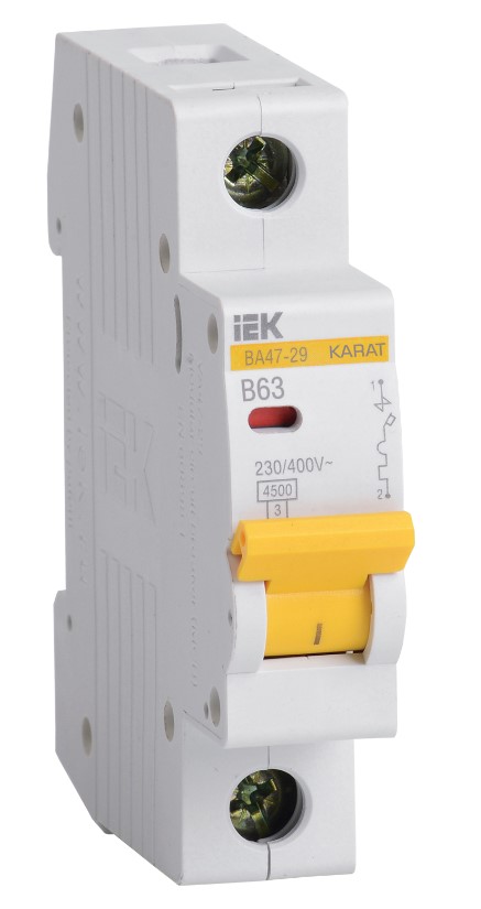 Выключатель IEK MVA20-1-D25-C авт. мод. 1п C 2.5А ВА 47-29 4.5кА