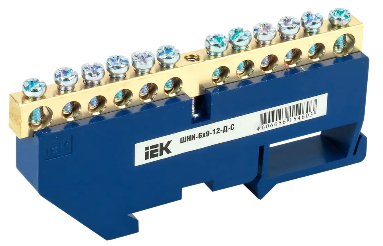 IEK YNN10-69-12D-K07 Шина нулевая на DIN-изол. ШНИ-6х9-12-Д-С