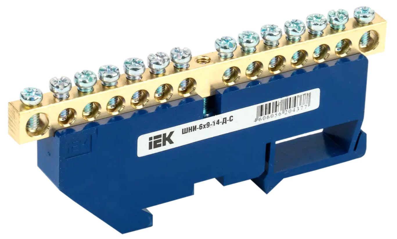 IEK YNN10-69-14D-K07 Шина нулевая на DIN-изол. ШНИ 6х9-14-Д-С