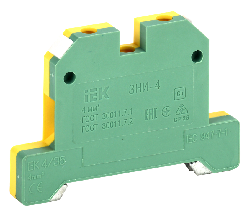Зажим наборный IEK ЗНИ-4PEN 4кв.мм (JXB-земля)