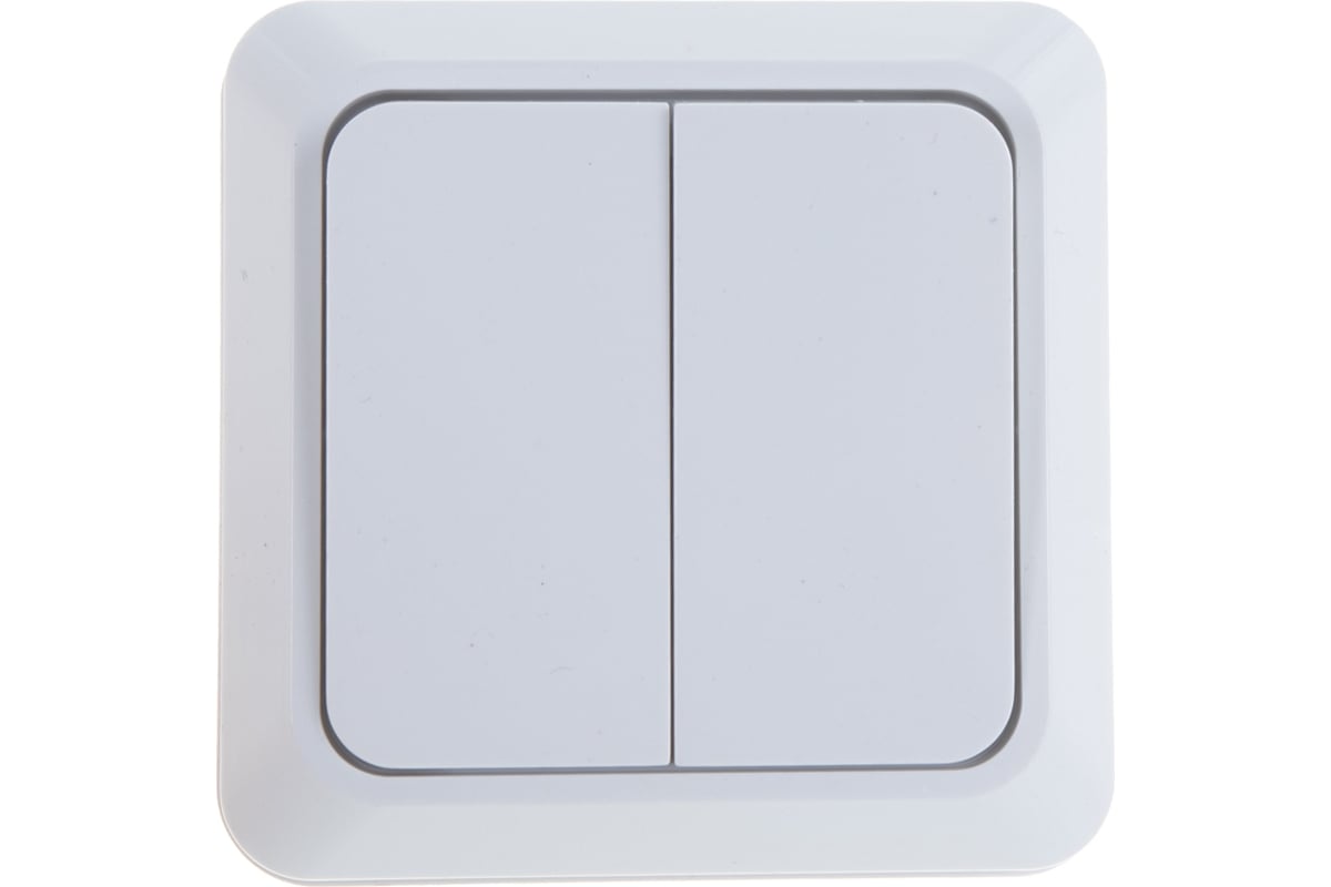 Выключатель 2кл BOLLETO белый IN HOME 7023-W (1200)