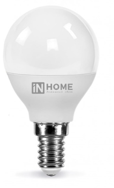 Светодиодная лампа IN HOME P45 6Вт 230В 3000К Е14