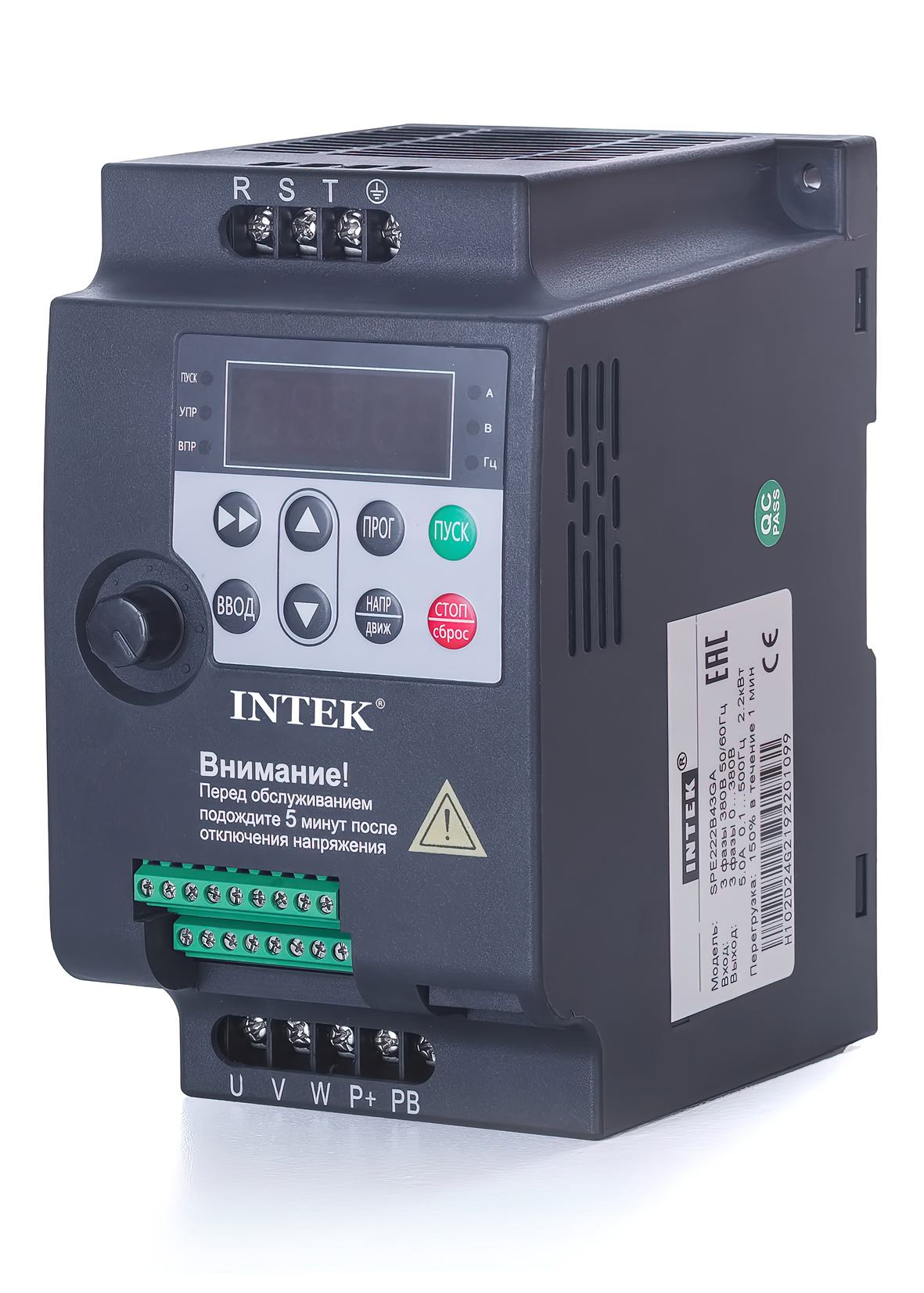 Преобразователь частоты INTEK SPE751B43G (0.75KW, 380V, 3PH)