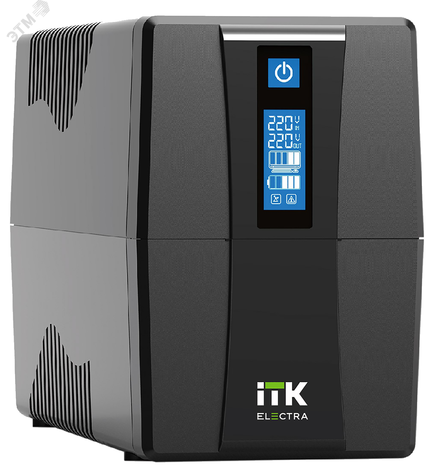 Источник бесперебойного питания ITK Line-interactive 600ВА/360В , фаза 1/1, LCD дисплей,т с АКБ 1х7AH, USB, Schuko