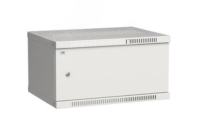 Шкаф ITK LINEA WE 6U 600x450мм дверь металл серый