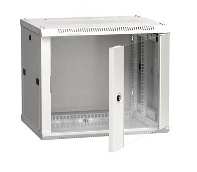 Шкаф настенный ITK 19' LINEA W 9U 600x450мм стеклянная дверь RAL7035