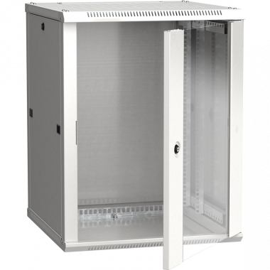 Шкаф ITK 19' LINEA W 18U 600x600х900мм стеклянная дверь RAL7035