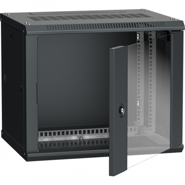 Шкаф ITK 19' LINEA W 6U 600x450мм стеклянная дверь RAL9005