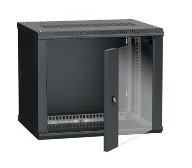 Шкаф настенный ITK 19' LINEA W 9U 600x450мм стеклянная дверь RAL9005