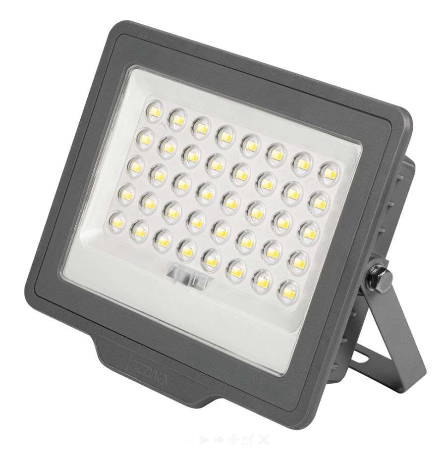 Прожектор светодиодный Jazzway LED ДО-100Вт 6500К 1200 Лм IP65 с солнечной панелью