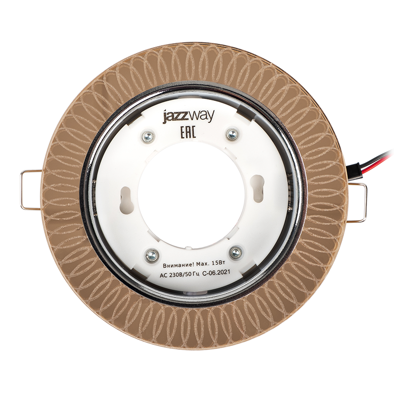 Светильник JazzWay 15 + 4 вт gx53 4000 k 150 lm 120 мм mg12-gold pgx53d 5020078