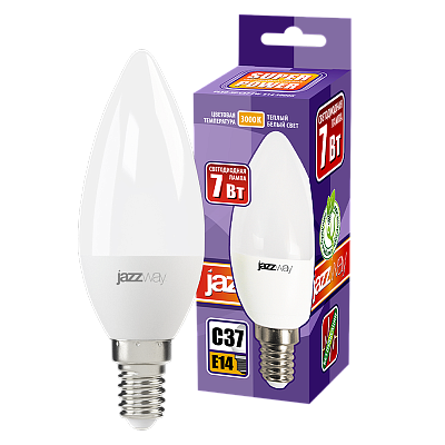 Лампа светодиодная JAZZWAY PLED POWER свеча 7W E14 3000K заказать со складов по всей России