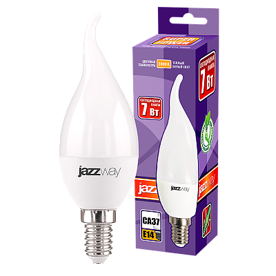 Лампа светодиодная JAZZWAY PLED POWER свеча на ветру 7W E14 3000K заказать со складов по всей России