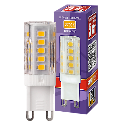 Лампа светодиодная JAZZWAY PLED POWER капсульная 5W 2700К G9 заказать со складов по всей России