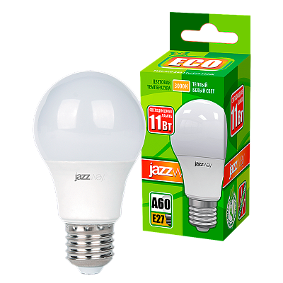 Лампа светодиодная JAZZWAY PLED-ECO 11W E27 3000K заказать со складов по всей России