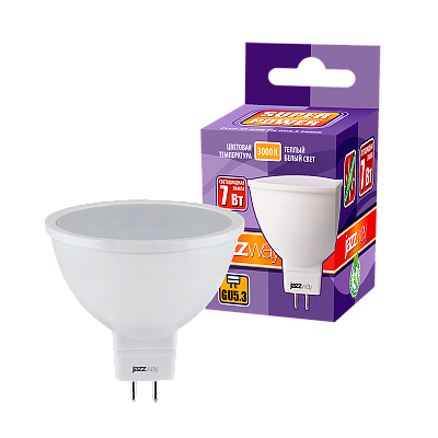 Лампа светодиодная JAZZWAY PLED POWER 7W GU5.3 3000K заказать со складов по всей России