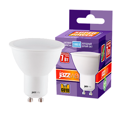 Лампа светодиодная JAZZWAY PLED POWER 7W GU10 5000K заказать со складов по всей России