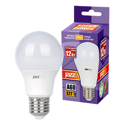 Лампа светодиодная JAZZWAY PLED POWER 12W E27 3000K заказать со складов по всей России