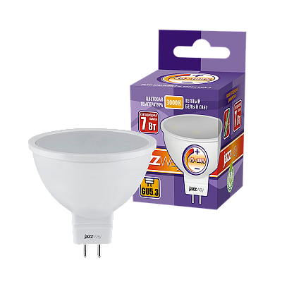 Лампа светодиодная диммируемая Jazzway PLED-DIM 7w 3000K GU5.3 заказать со складов по всей России