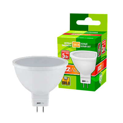 Лампа светодиодная JAZZWAY PLED-ECO 5W GU5.3 3000K заказать со складов по всей России
