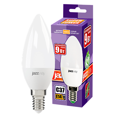 Лампа светодиодная JAZZWAY PLED POWER свеча 9W E14 3000K заказать со складов по всей России