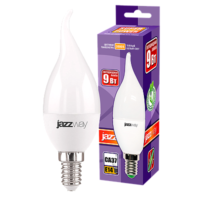 Лампа светодиодная JAZZWAY PLED POWER свеча на ветру 9W E14 3000K заказать со складов по всей России