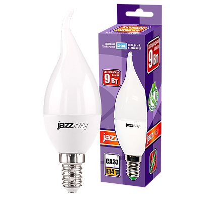 Лампа светодиодная JAZZWAY PLED POWER свеча на ветру 9W E14 5000K заказать со складов по всей России