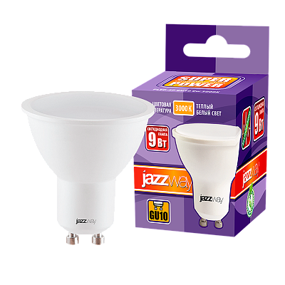 Лампа светодиодная JAZZWAY PLED POWER 9W GU10 3000K заказать со складов по всей России