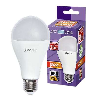 Лампа светодиодная JAZZWAY PLED POWER груша 25W E27 5000K заказать со складов по всей России