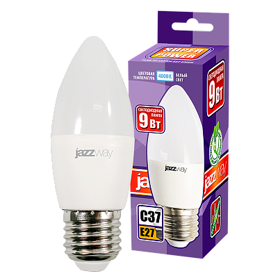 Лампа светодиодная JAZZWAY PLED POWER свеча 9W E27 4000K заказать со складов по всей России