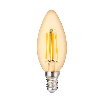 Лампа светодиодная декоративная JAZZWAY PLED POWER свечка 6w E14 4000K Gold