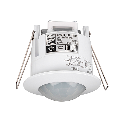 Датчик движения инфракрасный JazzWay PMS-IR 201 1200w 360° 6м WH IP20