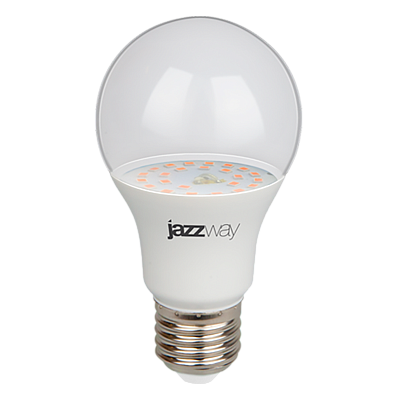 Лампа светодиодная для растений JAZZWAY PPG A60 AGRO 9w CLEAR E27 IP20