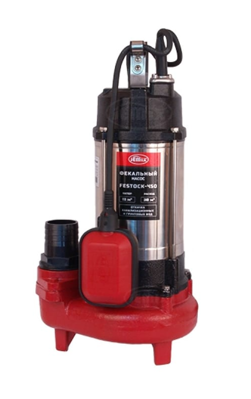 Насос фекальный FESTOCK- 450 (267л/мин; Н=10м; 450Вт; 2дюйма) Jemix