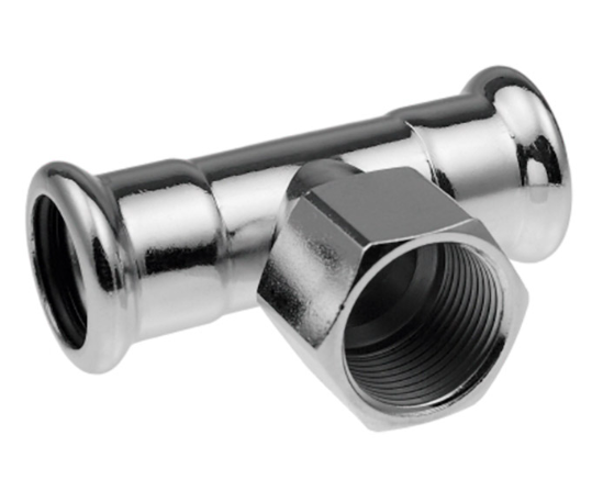 Тройник с внутренней резьбой KAN-Therm press Steel - 28xRp1x28 C1418