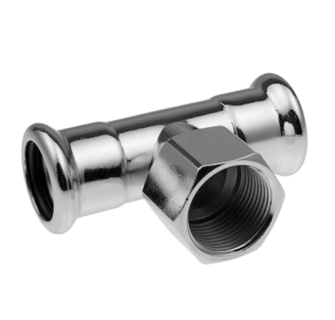 Тройник с внутренней резьбой KAN-Therm press Steel - 15xRp1/2x15 C1418