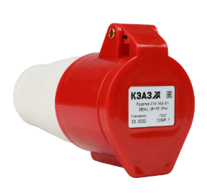 Розетка КЭАЗ 214-16А-6h-380AC-3P+PE-IP44