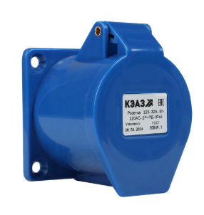 Розетка КЭАЗ 323-32А-6h-220AC-2P+PE-IP44