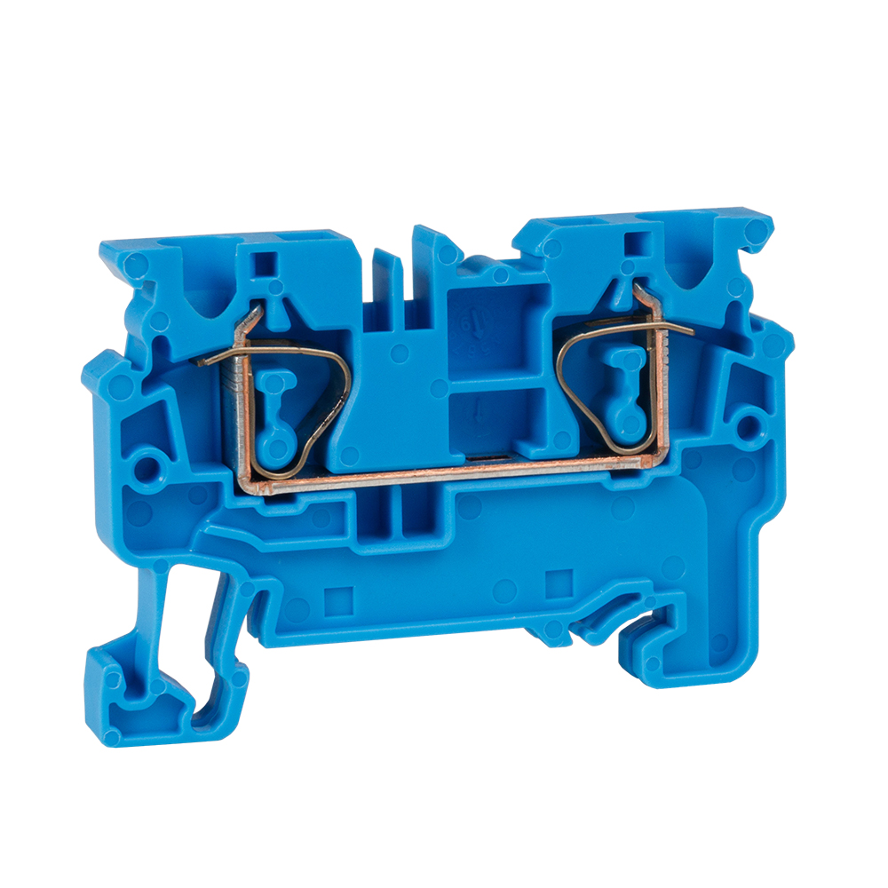 Клемма проходная пружинная КЭАЗ OptiClip CX-4-I-BU-32A-0,2-4 синий