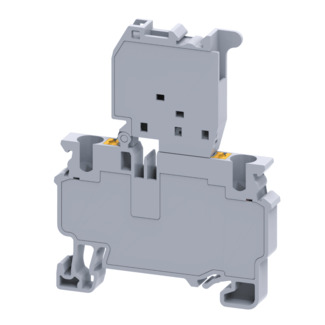 Клемма КЭАЗ для предохранителей с индикатором push-in OptiClip CPF-4-HESILED-60V-(5x20)-10A-(0,2-4)-серый