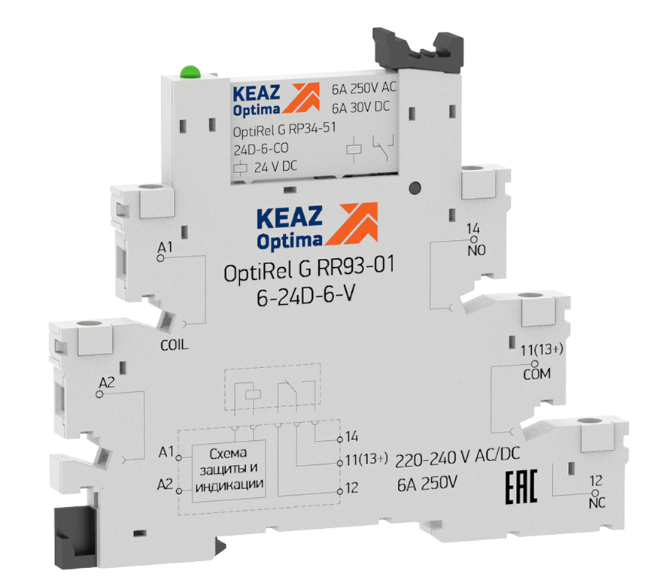 Релейный модуль КЭАЗ OptiRel G RM38-51-24D-6-V-CO-G