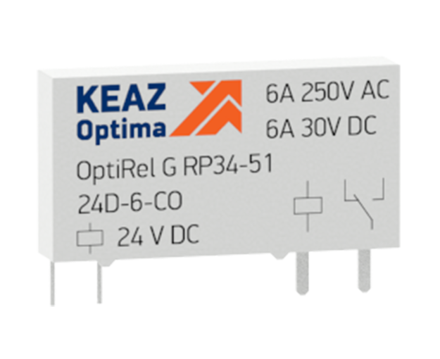 Реле промежуточное КЭАЗ OptiRel G RP34-51-24D-6-CO