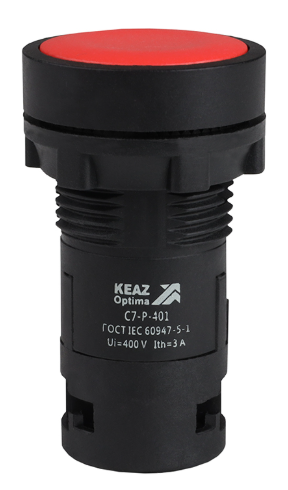 Кнопка КЭАЗ OptiSignal Compact D22 С7-P-401 красная 1НЗ XB7NA42