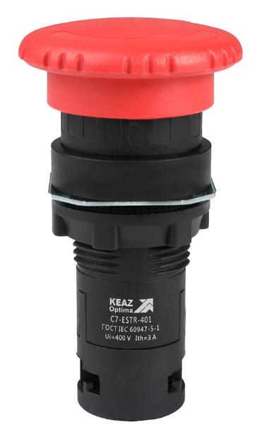Кнопка аварийного останова КЭАЗ OptiSignal Compact D22 С7-ESTR-401 красная 1НЗ XB7ES542P